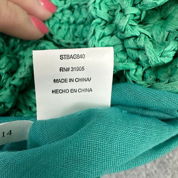 Cappelli Straworld Floral Green Crossbody Purse - Picture 5 of 12